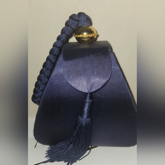Another Y&S Original Handbags - 💙 Vintage Blue Satin Evening Bag —"Another Y&S Original"